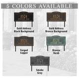 Personalized Cast Metal Address plaque - The Extra Large Arbor Grande, Lawn Sign Display your address Custom house number sign. Measures - 24.5" X 12.90" X 0.6". 5 Colors Available