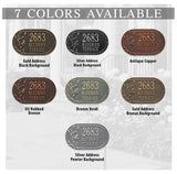 Woodridge Bird, 3 Line Address Plaque -- 7 SIGN COLORS AVAILABLE, Measures 15.5" x 9.5" x 0.375"