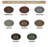 "Bless This Home" Plaque with Monogram - 8  SIGN COLORS AVAILABLE Measures 14.43" x 10.35" x .25"