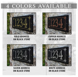 THE BOURBON STREET Address Plaque with Engraved Numbers. Address Sign Made from Solid, Real Stone. Ships in 2-3 Days. Measures 12" x 6" x 0.375", 4 colors
