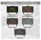 Personalized Cast Metal Address plaque - The Sheridan Extra Grande Lawn sign Display your address Custom house number sign. Measures - 19.5" X 12.0" X 0.6". 5 Colors Available