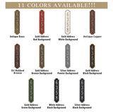 The Richmond Vertical Address Plaque -- 11 SIGN COLORS AVAILABLE, Measures 4" x 19" x 0.375"