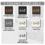 Personalized Cast Metal Address plaque - The Modern Square. Display your address Custom house number sign. Measures - 11" x 11" x .325"