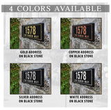 THE WESTWOOD Stone Address Plaque with Engraved Numbers. Address Sign Made from Solid, Real Stone. Ships in 2-3 Days. Measures 12" x 6" x 0.375", 4 colors