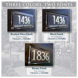 Address Plaque Lighted Crystal Sign, Available in 3 colors and two fonts, MEASURES 7.25" X 12"