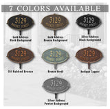 The Lawn Mount, Montecarlo Address Plaque -- 7 SIGN COLORS AVAILABLE, Measures 16" x 9.75" x 0.375"
