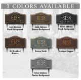 The Gatewood Lawn Address Plaque --  7 SIGN COLORS AVAILABLE, Measures 15.75" x 10" x 0.4" The Lawn stakes are 20" long