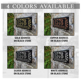 THE VINEYARD Stone Address Plaque with Engraved Numbers. Address Sign Made from Solid, Real Stone. Ships in 2-3 Days. Measures 12" x 6" x 0.375", 4 colors