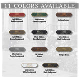 The Richmond Estate Address Plaque (wall mounted) --  8 SIGN COLORS AVAILABLE, Measures 25" x 6" x 0.375"