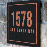 THE WESTWOOD SQUARE Stone Address Plaque with Engraved Numbers. Address Sign Made from Solid, Real Stone. Measures 12" x 12" x .375",4 COLORS,