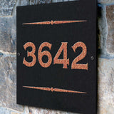 THE MANHATTAN SQUARE Stone Address Plaque with Engraved Numbers. Address Sign Made from Solid, Real Stone. Measures 12" x 12" x .375",4 COLORS,
