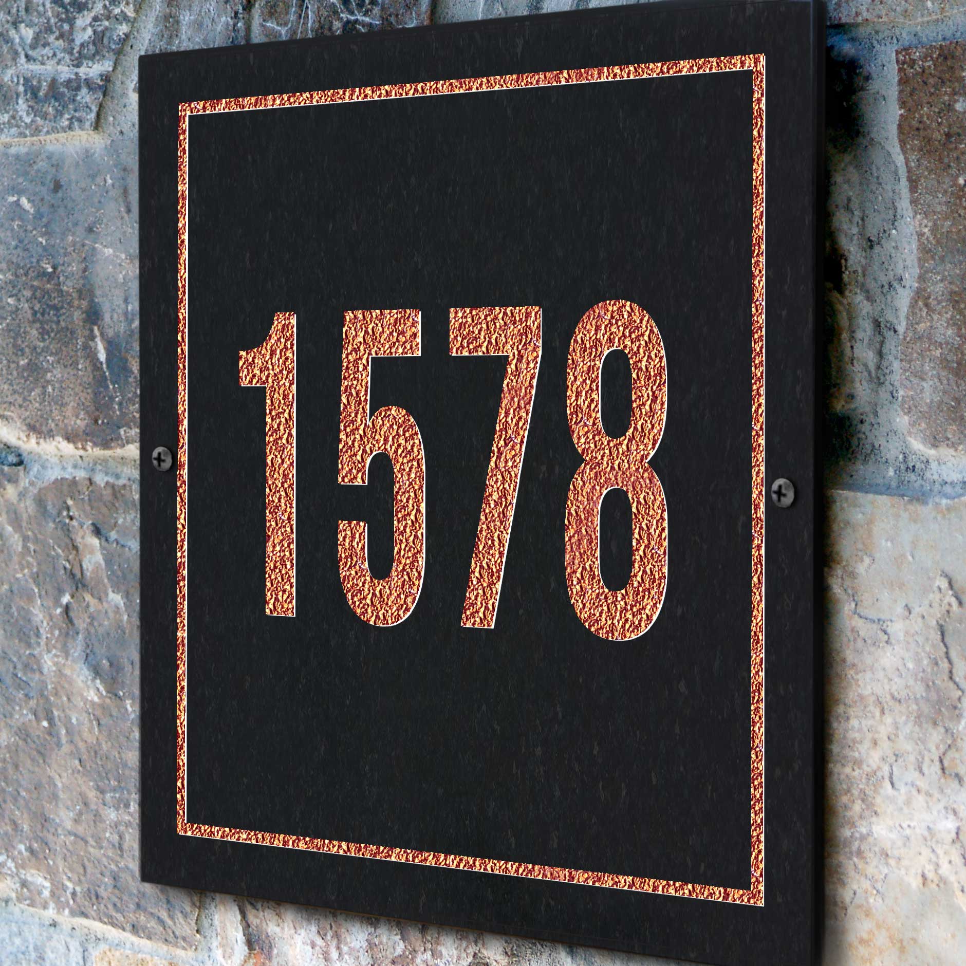 THE WESTWOOD SQUARE Stone Address Plaque with Engraved