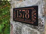 THE VINEYARD Stone Address Plaque with Engraved Numbers. Address Sign Made from Solid, Real Stone. Ships in 2-3 Days. Measures 12" x 6" x 0.375", 4 colors