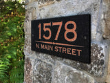 THE MANHATTAN Stone Address Plaque with Engraved Numbers. Address Sign Made from Solid, Real Stone. Ships in 2-3 Days. Measures 12" x 6" x 0.375", 4 colors