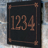 THE BOURBON STREET SQUARE Stone Address Plaque with Engraved Numbers. Address Sign Made from Solid, Real Stone. Measures 12" x 12" x .375",4 COLORS,