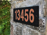 THE PALISADES Stone Address Plaque with Engraved Numbers. Address Sign Made from Solid, Real Stone. Ships in 2-3 Days. Measures 12" x 6" x 0.375", 4 colors