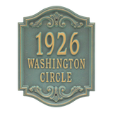 The Glen Haven Address Plaque -- 5 SIGN COLORS AVAILABLE, Measures 10.75 x 14 x 0.65 inches