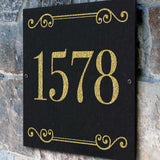 THE VIOLA SQUARE Stone Address Plaque with Engraved Numbers. Address Sign Made from Solid, Real Stone. Measures 12" x 12" x .375",4 COLORS,