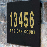 THE PALISADES SQUARE Stone Address Plaque with Engraved Numbers. Address Sign Made from Solid, Real Stone. Measures 12" x 12" x .375",4 COLORS,