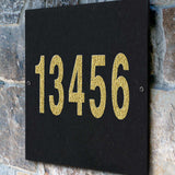 THE PALISADES SQUARE Stone Address Plaque with Engraved Numbers. Address Sign Made from Solid, Real Stone. Measures 12" x 12" x .375",4 COLORS,