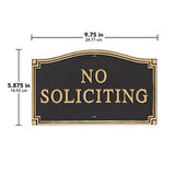 No Soliciting Wall Sign Private Property Sign No Trespassing plaque