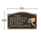 Video Camera Surveillance Yard Sign Security Warning Wall Plaque