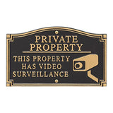 Video Camera Surveillance Private Property Yard Sign Security Warning Lawn Plaque