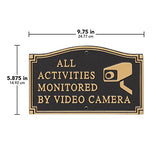 Video Camera Surveillance Yard Sign Security Warning Wall Plaque