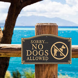 No Dogs Allowed, Keep dogs off sign, Dog out of yard wall plaque