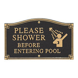 Pool Shower Yard Sign Lawn Plaque