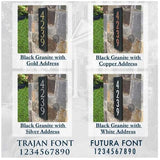 VERTICAL Stone Address Plaque with Engraved Numbers. Address Sign Made from Solid, Real Stone. Ships in 2-3 Days. Measures 18" x 3" x 0.375", 4 colors, 2 fonts