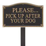 Pick Up After Your Dog Wall Sign Yard Lawn Park Grass Plaque