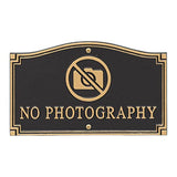 No Photography wall sign plaque