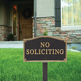 No Soliciting Wall Sign Private Property Sign No Trespassing plaque