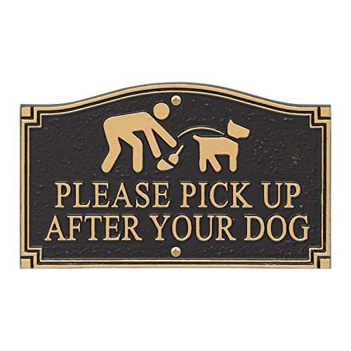 Pick Up After Your Dog Sign, Wall Yard Lawn Park Grass Plaque