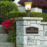 No Soliciting yard Sign Private Property Sign plaque with stake