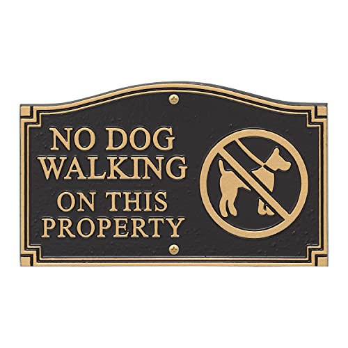 No Dog Walking On This Property Sign, Wall Yard Lawn Park Grass Plaque