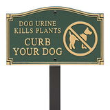 Keep Dog on Sidewalk Curb Sign, Wall Sign Yard Lawn Park Grass Plaque