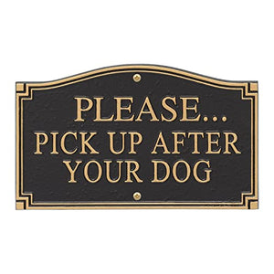 Pick Up After Your Dog Wall Sign Yard Lawn Park Grass Plaque