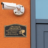 Video Camera Surveillance Private Property Yard Sign Security Warning Wall Plaque