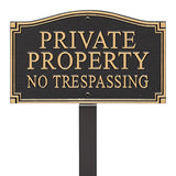 Private Property Sign No Trespassing wall plaque