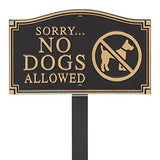 No Dogs Allowed, Keep dogs off sign, Dog out of yard lawn plaque