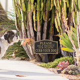 Keep Dog Off Sign Curb Your Dog Protect our Plants Yard Wall Sign