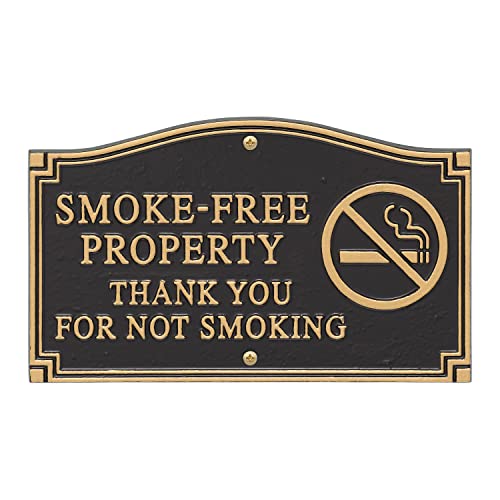 No Indoor Smoking Sign - 2 Pack, Brushed Gold Circle Door/Wall Sticker - View #14