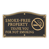 Smoke-Free yard sign private property sign no smoking plaque with stake