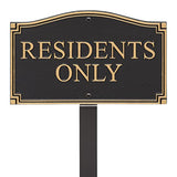 Residents Only Wall Sign Private Property Sign No Trespassing plaque