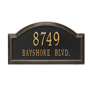 The Providence Arch Address Plaque (Wall Mounted Plaque) -- 6 SIGN COLORS AVAILABLE, Measures 17" x 9.5" x 1.25"