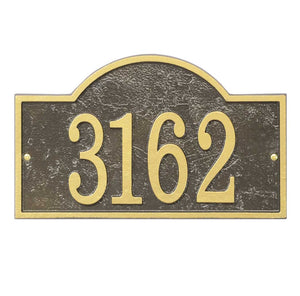 Fast and Easy Arch-Top Address Numbers Plaque (Wall Mounted Sign)   -- 4 SIGN COLORS AVAILABLE, Measures 12" x 7.25" x 0.25"