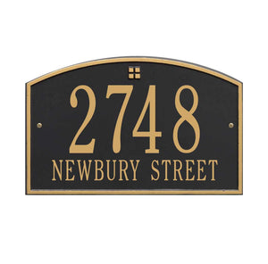The Cape Charles Address Plaque (Wall Mounted Sign) -- 10 SIGN COLORS AVAILABLE, Measures 15" x 9.5" x 0.375"