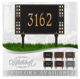 The Lawn Mount, Boston Address Plaque -- 6 SIGN COLORS AVAILABLE, Measures 16.5" x 11" x 0.375"